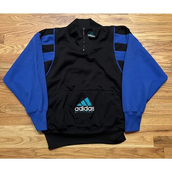 adidas Other - VINTAGE ADIDAS EQUIPMENT CONTRAST EMBROIDERED BIG LOGO SWEATSHIRT SIZE MEDIUM